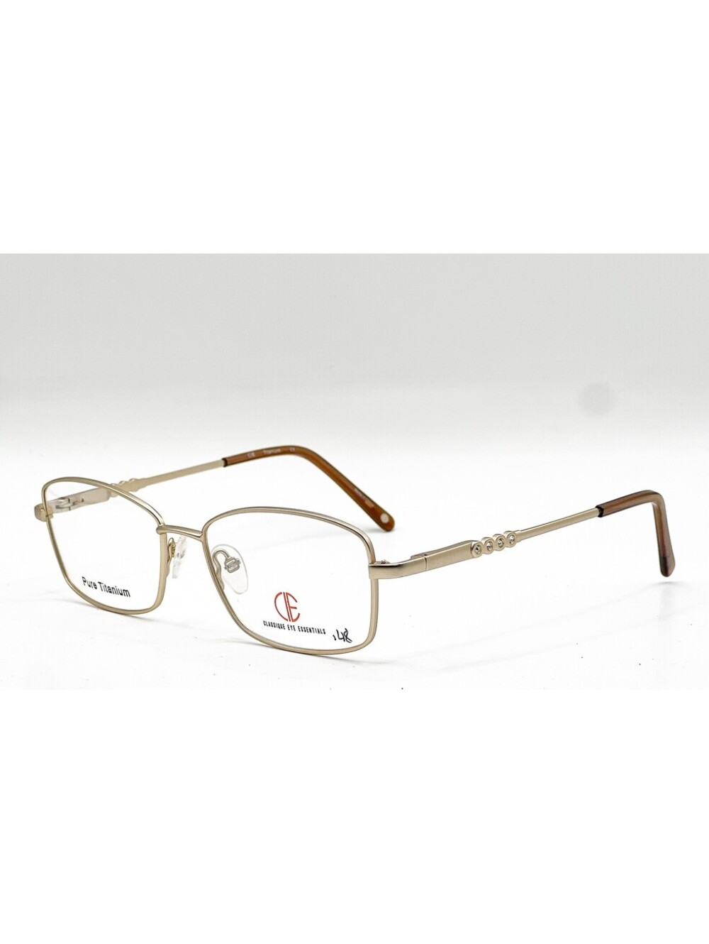 Classique Eye Essentials Sec323T Light Gold C3 Authentic Eyeglasses 52-16-135